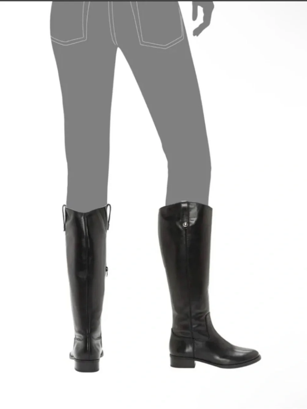 INC I Black Fawne Leather Riding Boots Size 6 NWT (retail $180)